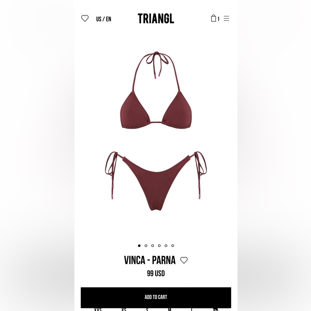 Triangl bathing suit vinca-parna